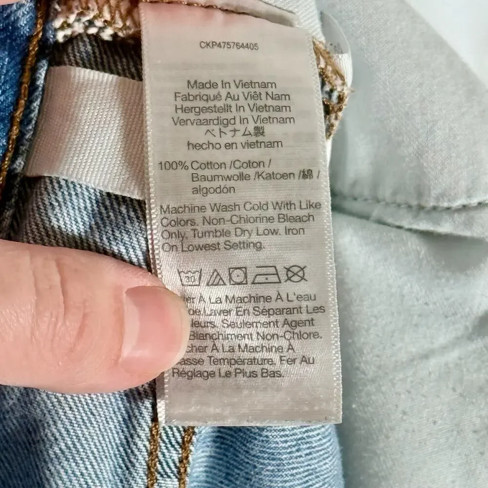 Madewell Lot 2 Women's 30 Low-Slung Straight Jeans 100% Cotton Denim Fair Trade - Picture 4 of 13